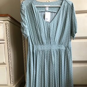 green spotty dress Polkadot green linen swing dress 1950s inspired – heartmycloset